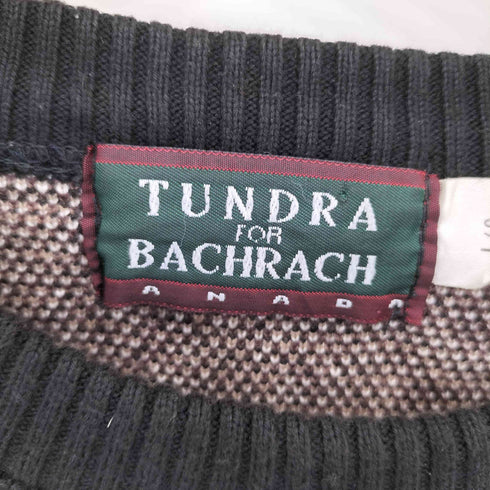 ツンドラ tundra 90s カナダ製 FOR BACHRACH 総柄 クルーネック ニット メンズ import:L